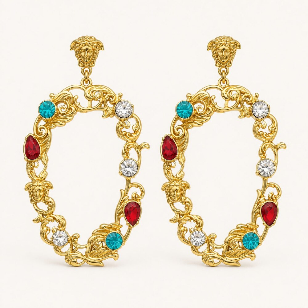 Versace Bold Statement Earrings Style 5 | New with Box